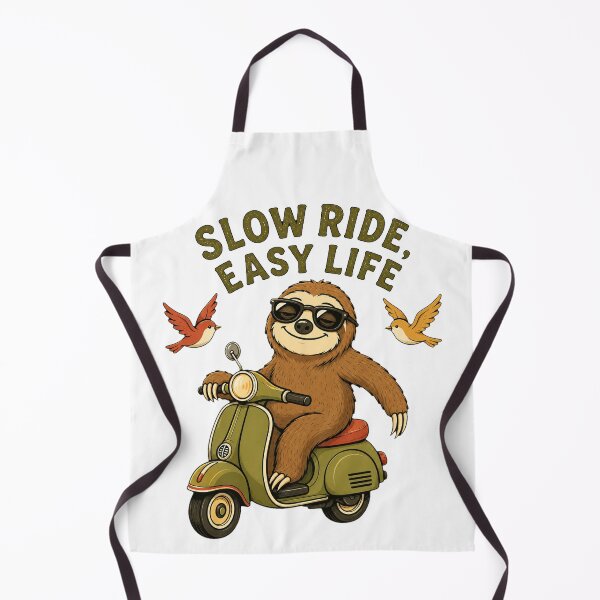 Item preview, Slow Ride Easy Life Funny Sloth on Vespa Scooter Sunglasses designed and sold by katiecorners.