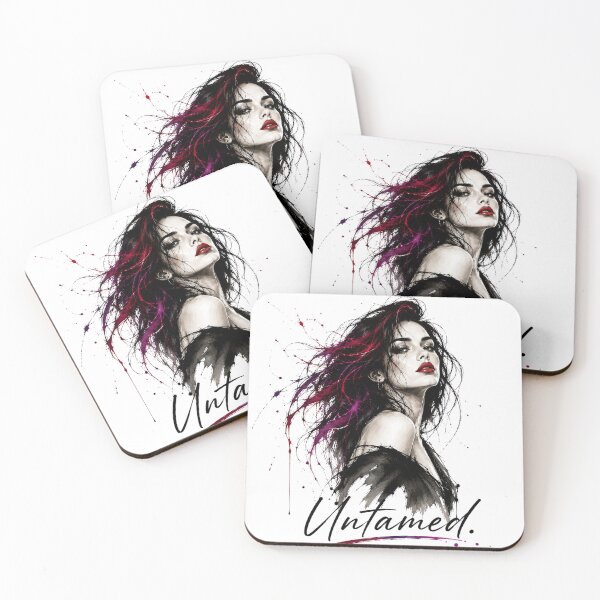 Item preview, Untamed. | Minimalist Fashion Illustration with Empowering Quote designed and sold by KireaDesigns.