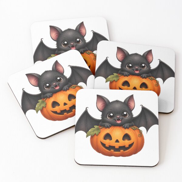 Item preview, Cute Halloween Bat Hugging Pumpkin designed and sold by LovePrintArt.