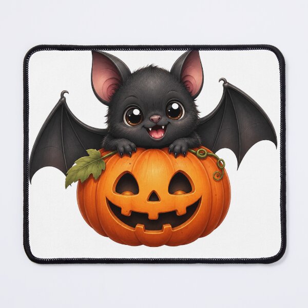 Item preview, Cute Halloween Bat Hugging Pumpkin designed and sold by LovePrintArt.