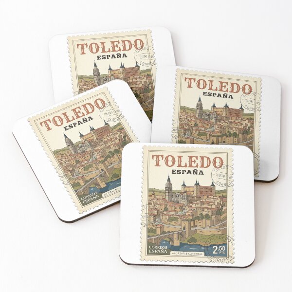 Item preview, Vintage Toledo Spain Alcázar Cathedral Travel Stamp designed and sold by k3rstman1.