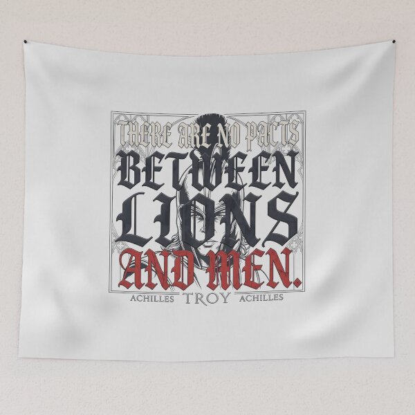 Item preview, There Are No Pacts Between Lions And Men - Achilles Quote Troy Film designed and sold by Enea Kelo.