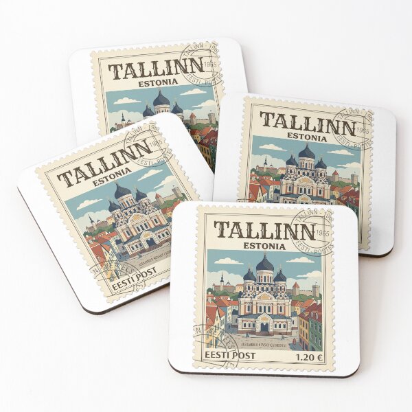 Item preview, Vintage Tallinn Estonia Alexander Nevsky Cathedral Travel Stamp designed and sold by k3rstman1.