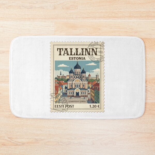 Item preview, Vintage Tallinn Estonia Alexander Nevsky Cathedral Travel Stamp designed and sold by k3rstman1.
