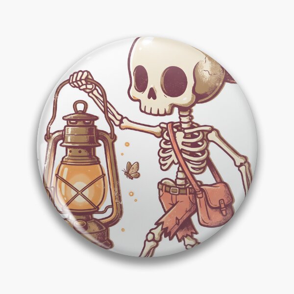 Item preview, Skeleton in Safari Hat and Satchel Walking with Vintage Lantern and Butterflies designed and sold by MisteryDesigner.