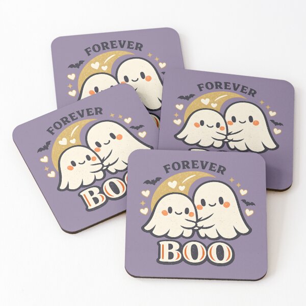 Item preview, FOREVER BOO Cute Ghost Couple Halloween Retro Vintage T-Shirt | Romantic Spooky Season Love Design designed and sold by  MAD's Recreation Studio.