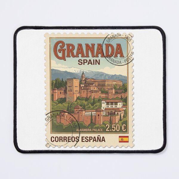 Item preview, Vintage Granada Spain Alhambra Palace Travel Stamp designed and sold by k3rstman1.