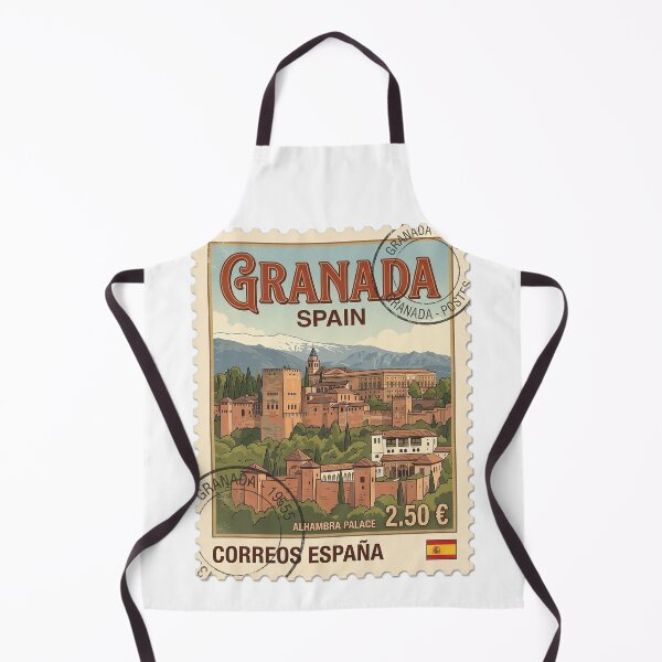 Item preview, Vintage Granada Spain Alhambra Palace Travel Stamp designed and sold by k3rstman1.