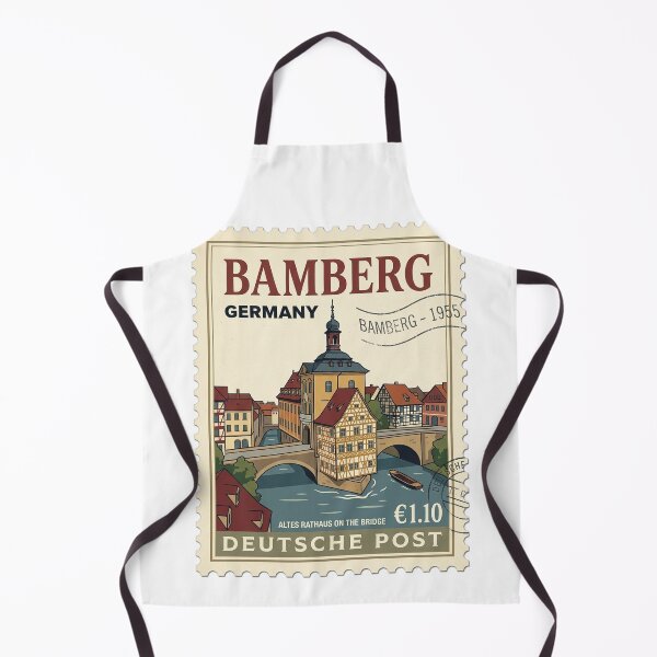 Item preview, Vintage Bamberg Altes Rathaus Germany Travel Stamp designed and sold by k3rstman1.