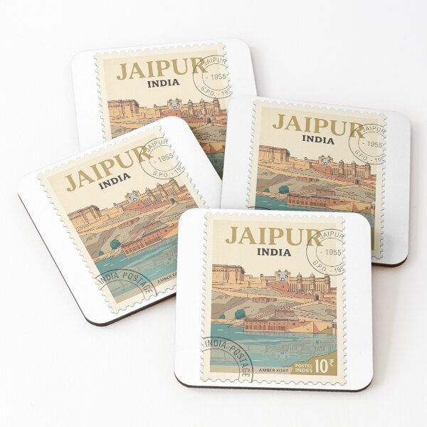 Item preview, Vintage Amber Fort Jaipur India Travel Stamp designed and sold by k3rstman1.