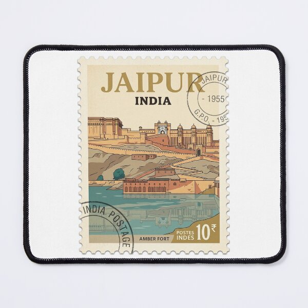Item preview, Vintage Amber Fort Jaipur India Travel Stamp designed and sold by k3rstman1.