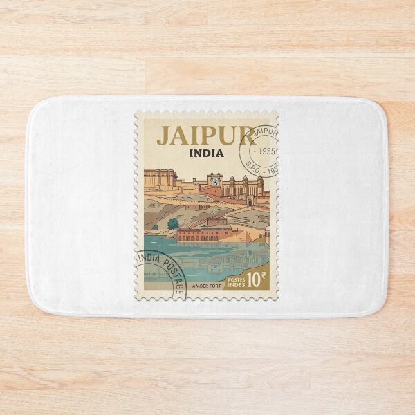 Item preview, Vintage Amber Fort Jaipur India Travel Stamp designed and sold by k3rstman1.