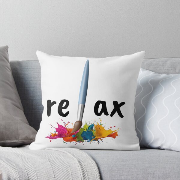 Item preview, Relax" Paint Brush Splash Art Design – Creative Calm T-Shirt designed and sold by DragonPrint.