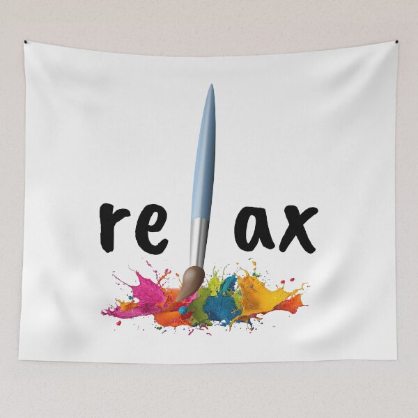 Item preview, Relax" Paint Brush Splash Art Design – Creative Calm T-Shirt designed and sold by DragonPrint.