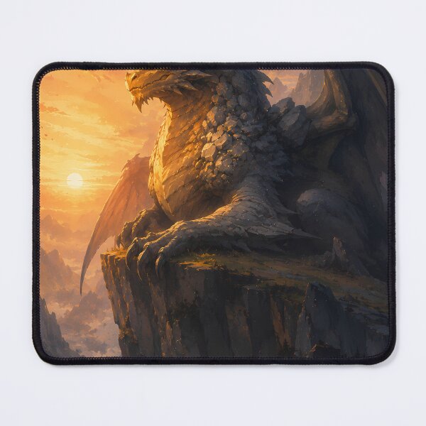 Item preview, Mountain Dragon Guardian of the Cliff | Premium Fantasy Graphic Tee designed and sold by Strange man.
