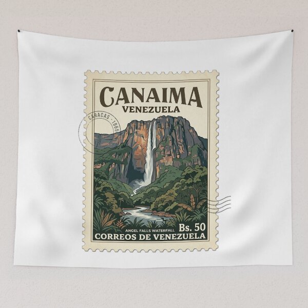 Item preview, Vintage Angel Falls Venezuela Travel Stamp designed and sold by k3rstman1.