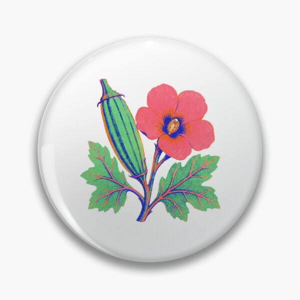 Item preview, Okra Bloom and Pod designed and sold by The-Art-of-D.