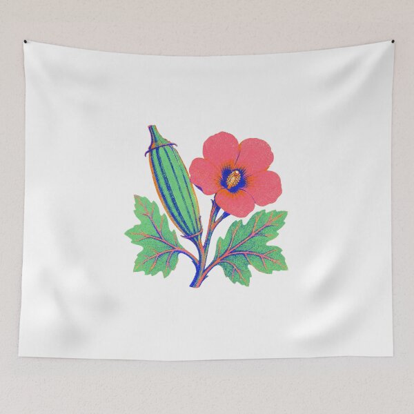 Item preview, Okra Bloom and Pod designed and sold by The-Art-of-D.