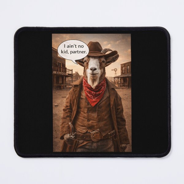 Item preview, I Ain't No Kid Partner Funny Billy the Kid Goat Pun designed and sold by Hornace88studio.