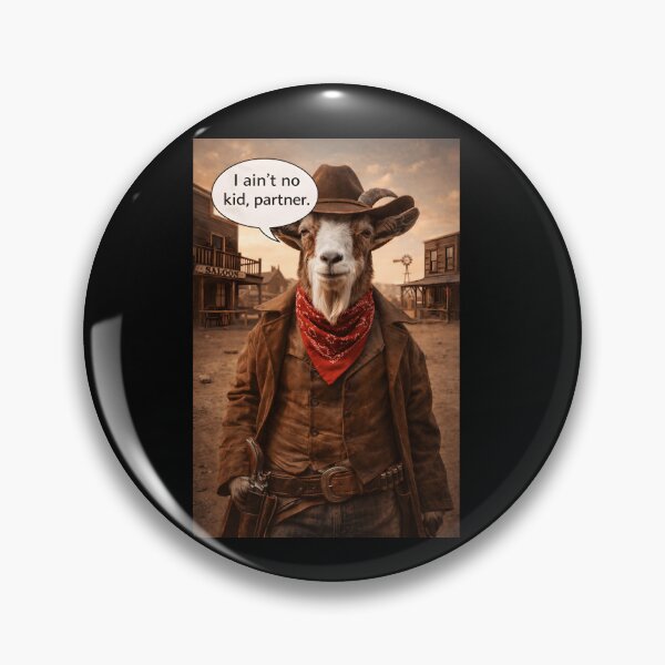 Item preview, I Ain't No Kid Partner Funny Billy the Kid Goat Pun designed and sold by Hornace88studio.