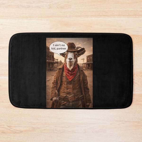 Item preview, I Ain't No Kid Partner Funny Billy the Kid Goat Pun designed and sold by Hornace88studio.