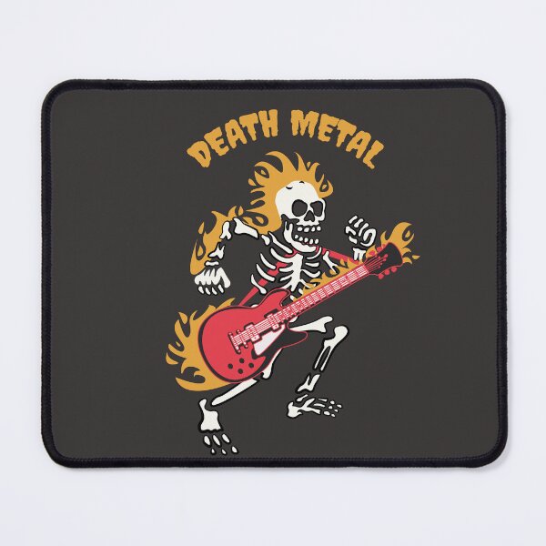 Item preview, Metalhead Skull Playing Guitar Illustration designed and sold by beboplab.
