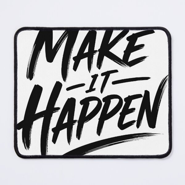 Item preview, Make It Happen - Bold Expressive Brush Script Motivational Quote designed and sold by Jouzef Studio.