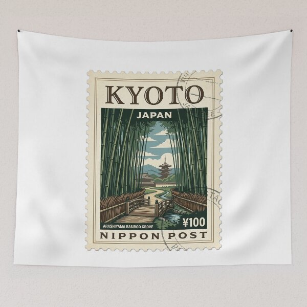 Item preview, Arashiyama Bamboo Grove Kyoto Japan Travel Stamp designed and sold by k3rstman1.