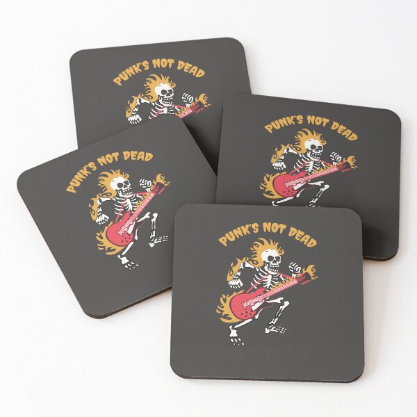 Item preview, Punk's Not Dead Skull Guitar Illustration designed and sold by beboplab.
