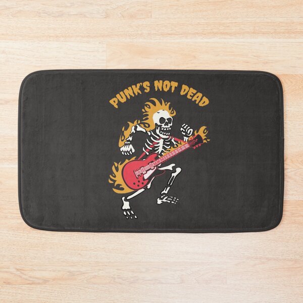 Item preview, Punk's Not Dead Skull Guitar Illustration designed and sold by beboplab.