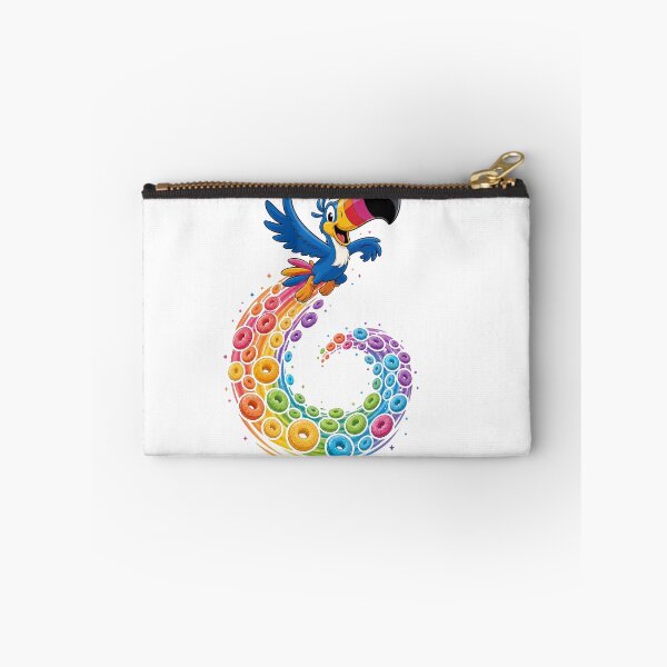 Item preview, Retro Cartoon Toucan Rainbow Cereal Shirt designed and sold by CerealBoxInk.