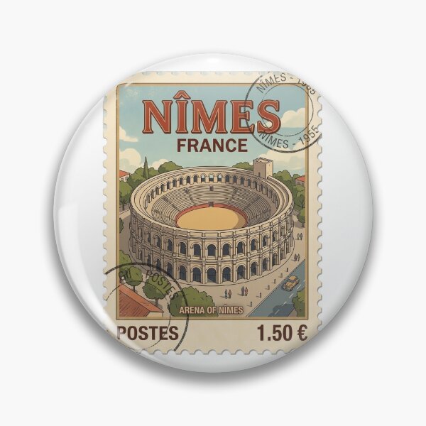 Item preview, Arena of Nimes France Roman Amphitheater Travel Stamp designed and sold by k3rstman1.