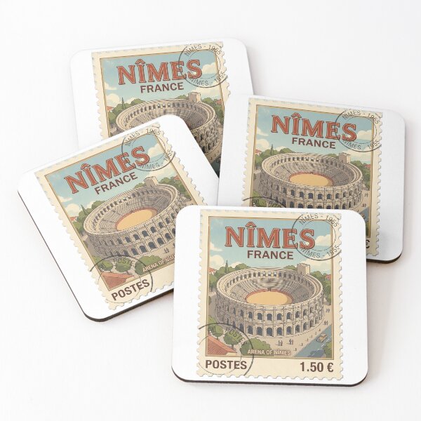 Item preview, Arena of Nimes France Roman Amphitheater Travel Stamp designed and sold by k3rstman1.