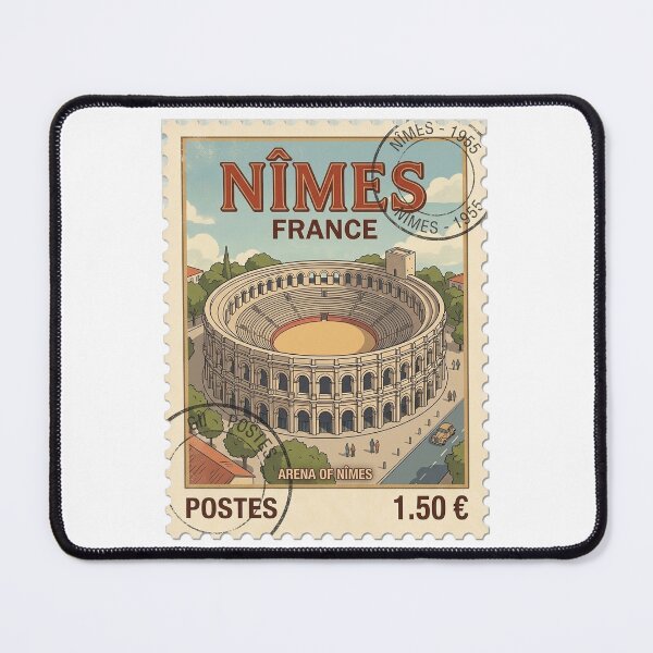 Item preview, Arena of Nimes France Roman Amphitheater Travel Stamp designed and sold by k3rstman1.