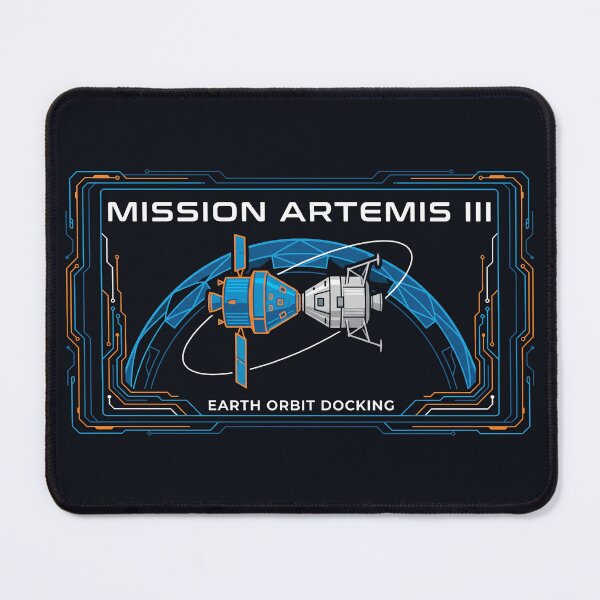 Item preview, Artemis III Earth Orbit Docking Sci-Fi Tech HUD Spacecraft Graphic designed and sold by KiwiRider.