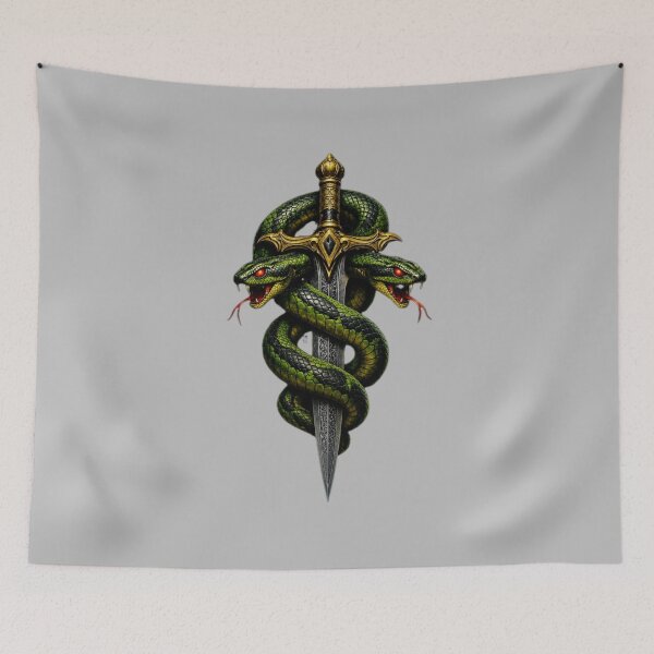 Item preview, Twin Serpent Sword Sticker designed and sold by IMOBILYARI VibeCore.