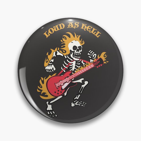 Item preview, Loud as Hell Skull Guitar Illustration designed and sold by beboplab.