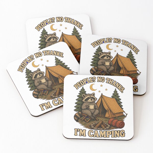 Item preview, People? No Thanks, I’m Camping Raccoon designed and sold by Wonder-Ink-Lab.