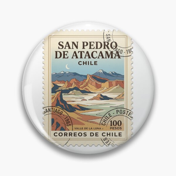 Item preview, Vintage Atacama Desert Moon Valley Travel Stamp designed and sold by k3rstman1.