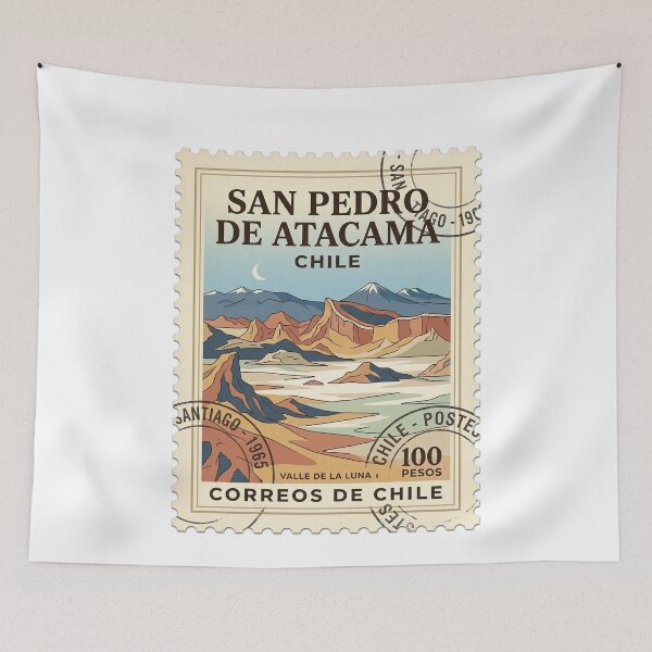Item preview, Vintage Atacama Desert Moon Valley Travel Stamp designed and sold by k3rstman1.