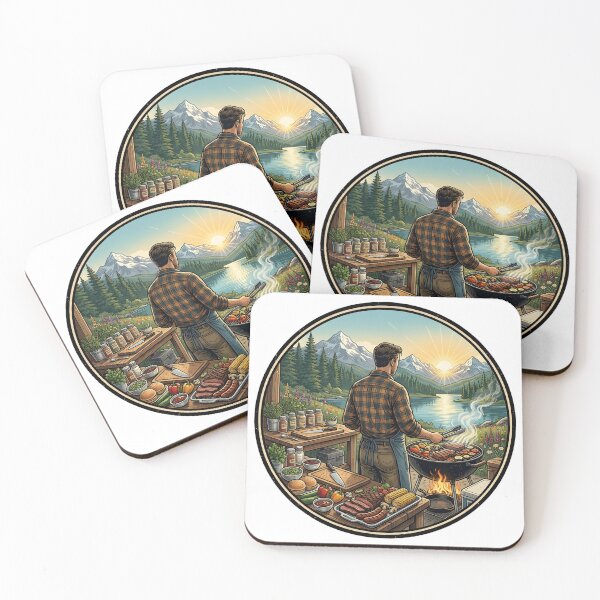 Item preview, Mountain BBQ Sunset Cookout designed and sold by DariaOltes.