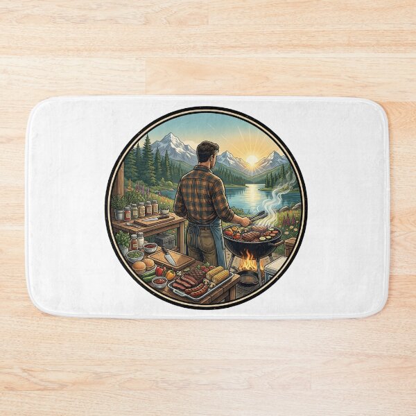 Item preview, Mountain BBQ Sunset Cookout designed and sold by DariaOltes.