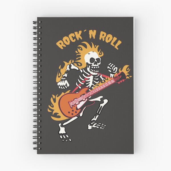 Item preview, Metalhead Skull Playing Guitar Illustration designed and sold by beboplab.