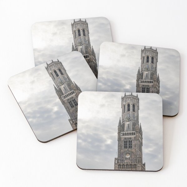Item preview, Bruges, Belgium - Belfry Tower Under Cloudy Skies designed and sold by jrtwynam.