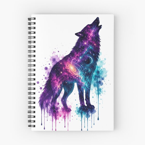 Item preview, Cosmic Galaxy Wolf Watercolor Howling Nebula Moon designed and sold by Velustro Shop.