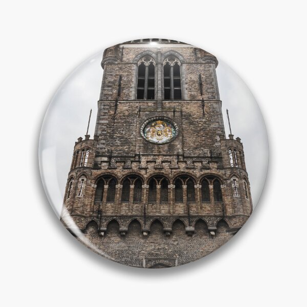 Item preview, Bruges, Belgium - Front View of Belfry Tower Against Cloudy Sky designed and sold by jrtwynam.