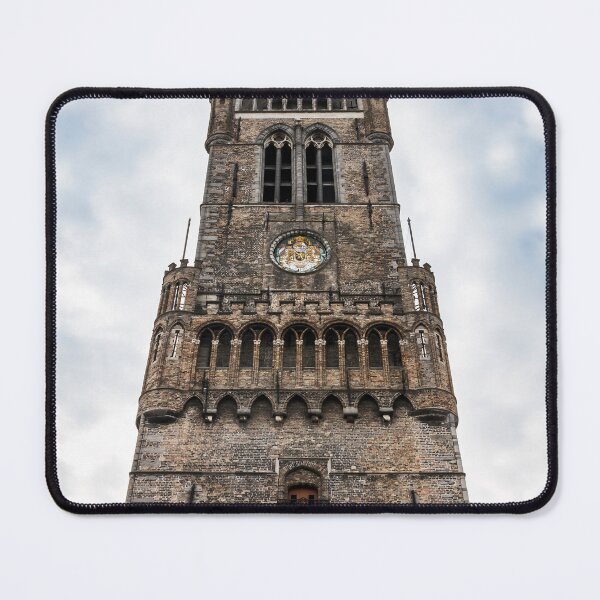 Item preview, Bruges, Belgium - Front View of Belfry Tower Against Cloudy Sky designed and sold by jrtwynam.