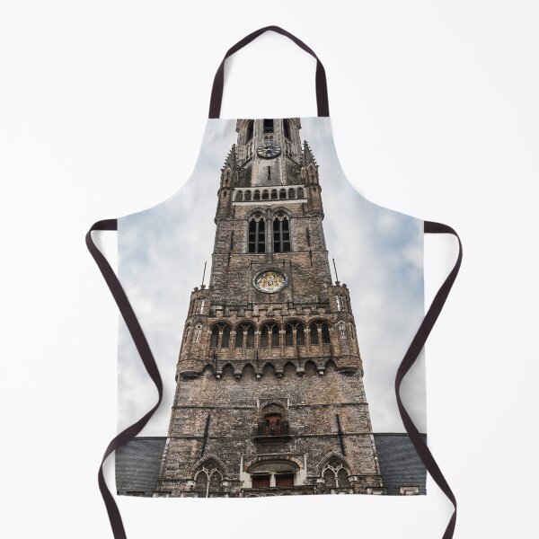 Item preview, Bruges, Belgium - Front View of Belfry Tower Against Cloudy Sky designed and sold by jrtwynam.
