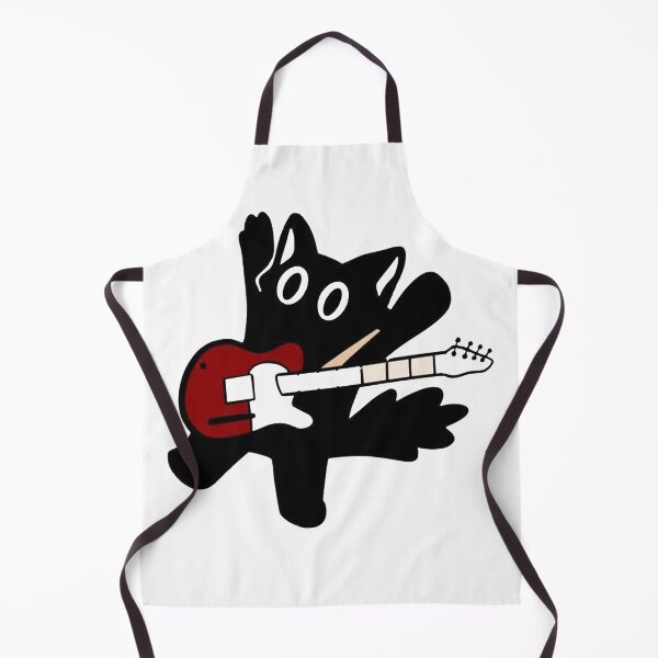 Item preview, Black Cat Guitar Player Sticker Design designed and sold by gringoods.