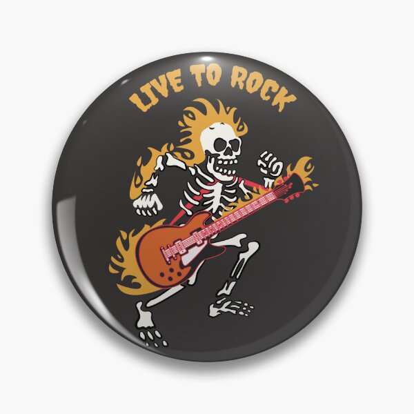 Item preview, Rock and Roll Skull Playing Guitar Illustration designed and sold by beboplab.